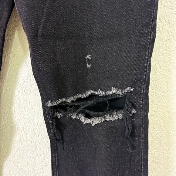 Abercrombie & Fitch Black The Mom High Rise Blown Out Knee Jeans - Picture 5 of 12